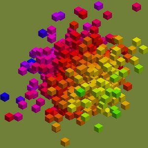 Colorful blocks cubes of data concept information illustation